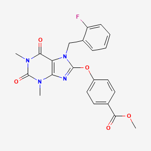 methyl 4-{[7-(2-fluorobenzyl)-1,3-dimethyl-2,6-dioxo-2,3,6,7-tetrahydro-1H-purin-8-yl]oxy}benzoate