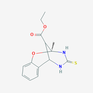 ethyl (2S)-2-methyl-4-thioxo-3,4,5,6-tetrahydro-2H-2,6-methano-1,3,5-benzoxadiazocine-11-carboxylate