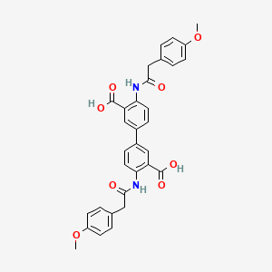 4,4'-Bis{[(4-methoxyphenyl)acetyl]amino}biphenyl-3,3'-dicarboxylic acid