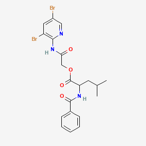 2-[(3,5-dibromopyridin-2-yl)amino]-2-oxoethyl N-(phenylcarbonyl)leucinate