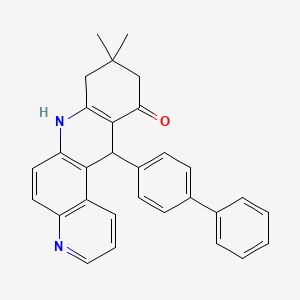 12-(biphenyl-4-yl)-9,9-dimethyl-8,9,10,12-tetrahydrobenzo[b][4,7]phenanthrolin-11(7H)-one