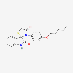 3'-[4-(pentyloxy)phenyl]-4'H-spiro[indole-3,2'-[1,3]thiazolidine]-2,4'(1H)-dione