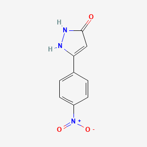 molecular formula C9H7N3O3 B11093808 3-(4-Nitrophenyl)-1H-pyrazol-5-OL 