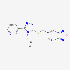 molecular formula C17H14N6OS B11093810 Benzo[1,2,5]oxadiazole, 5-(4-allyl-5-pyridin-3-yl-4H-[1,2,4]triazol-3-ylsulfanylmethyl)- 