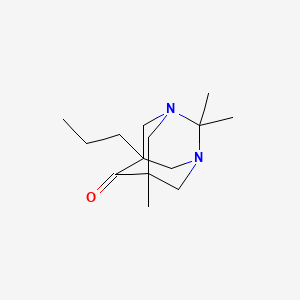 2,2,5-Trimethyl-7-propyl-1,3-diazatricyclo[3.3.1.1~3,7~]decan-6-one