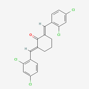 B11093824 (2E,6E)-2,6-Bis(2,4-dichlorobenzylidene)cyclohexanone CAS No. 18989-83-8