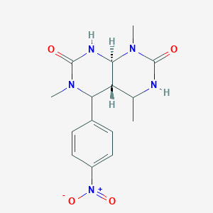 (4aR,8aS)-1,4,6-trimethyl-5-(4-nitrophenyl)hexahydropyrimido[4,5-d]pyrimidine-2,7(1H,3H)-dione