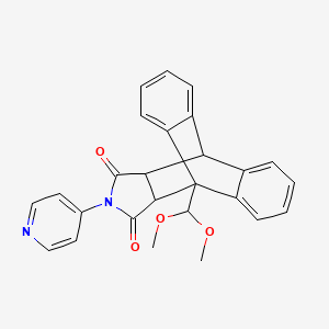 1-(Dimethoxymethyl)-17-(pyridin-4-yl)-17-azapentacyclo[6.6.5.0~2,7~.0~9,14~.0~15,19~]nonadeca-2,4,6,9,11,13-hexaene-16,18-dione (non-preferred name)