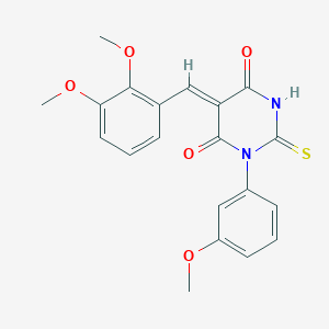 molecular formula C20H18N2O5S B11093899 (5Z)-5-(2,3-dimethoxybenzylidene)-1-(3-methoxyphenyl)-2-thioxodihydropyrimidine-4,6(1H,5H)-dione 