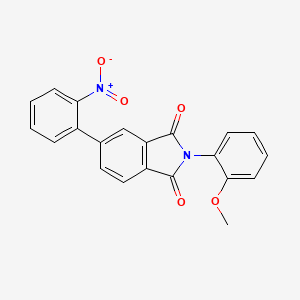 molecular formula C21H14N2O5 B11093921 2-(2-methoxyphenyl)-5-(2-nitrophenyl)-1H-isoindole-1,3(2H)-dione 