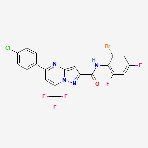 molecular formula C20H9BrClF5N4O B11093928 N-(2-bromo-4,6-difluorophenyl)-5-(4-chlorophenyl)-7-(trifluoromethyl)pyrazolo[1,5-a]pyrimidine-2-carboxamide 