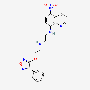 molecular formula C21H20N6O4 B11093930 N-(5-nitroquinolin-8-yl)-N'-{2-[(4-phenyl-1,2,5-oxadiazol-3-yl)oxy]ethyl}ethane-1,2-diamine 