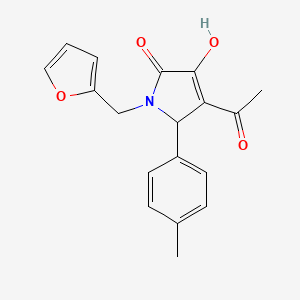 Pyrrol-2(5H)-one, 4-acetyl-1-(2-furfuryl)-3-hydroxy-5-(4-methylphenyl)-