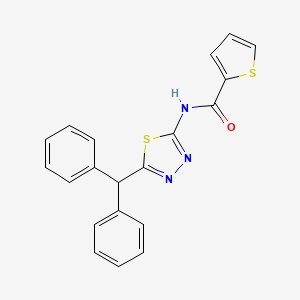 molecular formula C20H15N3OS2 B11093939 N-[5-(diphenylmethyl)-1,3,4-thiadiazol-2-yl]thiophene-2-carboxamide 