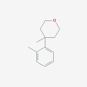 molecular formula C13H18O B11094015 4-methyl-4-(2-methylphenyl)tetrahydro-2H-pyran 