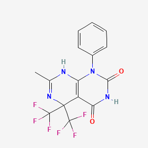 1H-Pyrimido[4,5-d]pyrimidine-2,4-dione, 7-methyl-1-phenyl-5,5-bistrifluoromethyl-5,8-dihydro-