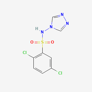 molecular formula C8H6Cl2N4O2S B11094048 2,5-Dichloro-N-(4H-1,2,4-triazol-4-yl)benzenesulfonamide 