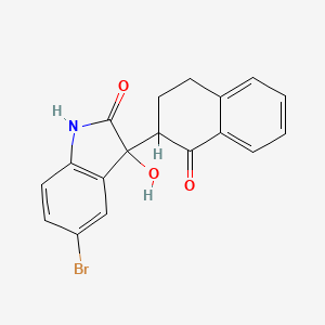 5-bromo-3-hydroxy-3-(1-oxo-1,2,3,4-tetrahydronaphthalen-2-yl)-1,3-dihydro-2H-indol-2-one