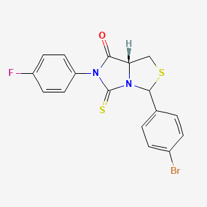 (7aR)-3-(4-bromophenyl)-6-(4-fluorophenyl)-5-thioxotetrahydro-7H-imidazo[1,5-c][1,3]thiazol-7-one