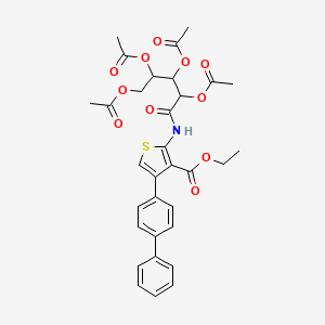 Ethyl 4-(4-biphenylyl)-2-[(2,3,4,5-tetraacetoxypentanoyl)amino]-3-thiophenecarboxylate