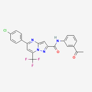 N-(3-acetylphenyl)-5-(4-chlorophenyl)-7-(trifluoromethyl)pyrazolo[1,5-a]pyrimidine-2-carboxamide