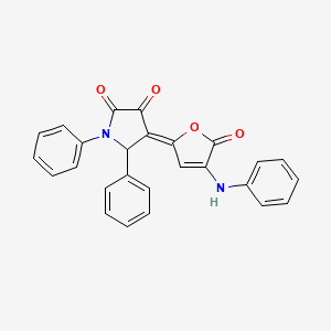 3-hydroxy-4-[(4Z)-5-oxo-4-(phenylimino)-4,5-dihydrofuran-2-yl]-1,5-diphenyl-1,5-dihydro-2H-pyrrol-2-one