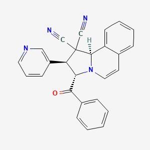 (2S,3S,10bR)-3-(phenylcarbonyl)-2-(pyridin-3-yl)-2,3-dihydropyrrolo[2,1-a]isoquinoline-1,1(10bH)-dicarbonitrile