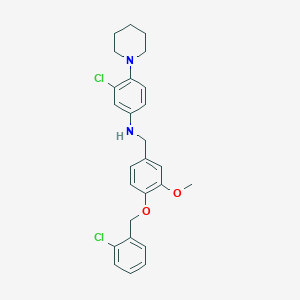 3-chloro-N-{4-[(2-chlorobenzyl)oxy]-3-methoxybenzyl}-4-(piperidin-1-yl)aniline