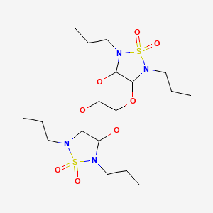 molecular formula C18H34N4O8S2 B11094204 4,6,12,14-tetrapropyl-2,8,10,16-tetraoxa-5λ6,13λ6-dithia-4,6,12,14-tetrazatetracyclo[7.7.0.03,7.011,15]hexadecane 5,5,13,13-tetraoxide 