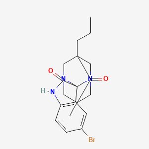 5'-bromo-5-methyl-7-propyl-6H-spiro[1,3-diazatricyclo[3.3.1.1~3,7~]decane-2,3'-indole]-2',6(1'H)-dione