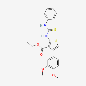 Ethyl 4-(3,4-dimethoxyphenyl)-2-[(phenylcarbamothioyl)amino]thiophene-3-carboxylate