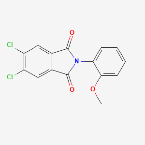 molecular formula C15H9Cl2NO3 B11094321 5,6-dichloro-2-(2-methoxyphenyl)-1H-isoindole-1,3(2H)-dione 