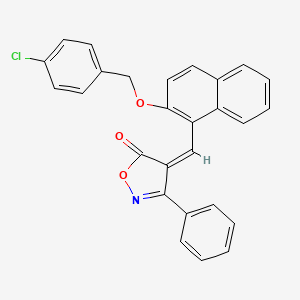 (4Z)-4-({2-[(4-chlorobenzyl)oxy]naphthalen-1-yl}methylidene)-3-phenyl-1,2-oxazol-5(4H)-one