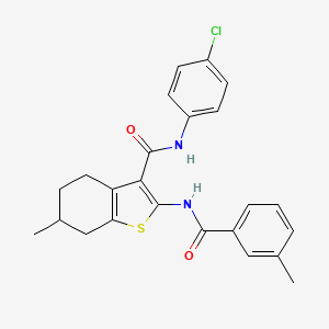 N-(4-chlorophenyl)-6-methyl-2-{[(3-methylphenyl)carbonyl]amino}-4,5,6,7-tetrahydro-1-benzothiophene-3-carboxamide