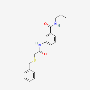 3-{[(benzylsulfanyl)acetyl]amino}-N-(2-methylpropyl)benzamide