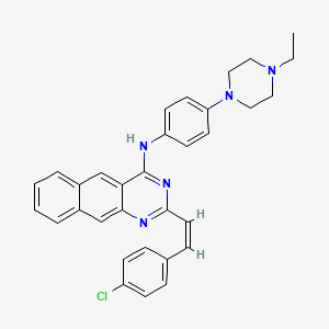 2-[(Z)-2-(4-chlorophenyl)ethenyl]-N-[4-(4-ethylpiperazin-1-yl)phenyl]benzo[g]quinazolin-4-amine