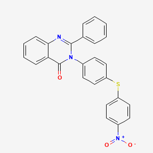 3-{4-[(4-nitrophenyl)sulfanyl]phenyl}-2-phenylquinazolin-4(3H)-one