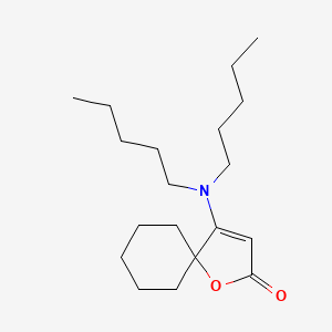 molecular formula C19H33NO2 B11094430 4-(Dipentylamino)-1-oxaspiro[4.5]dec-3-en-2-one 