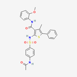 2-({[4-(acetylamino)phenyl]sulfonyl}amino)-N-(2-methoxyphenyl)-4-methyl-5-phenylthiophene-3-carboxamide