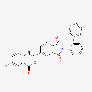 molecular formula C28H15IN2O4 B11094453 2-(biphenyl-2-yl)-5-(6-iodo-4-oxo-4H-3,1-benzoxazin-2-yl)-1H-isoindole-1,3(2H)-dione 