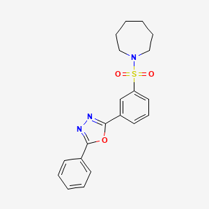 1-{[3-(5-Phenyl-1,3,4-oxadiazol-2-yl)phenyl]sulfonyl}azepane