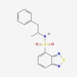 molecular formula C15H15N3O2S2 B11094605 N-(1-phenylpropan-2-yl)-2,1,3-benzothiadiazole-4-sulfonamide 