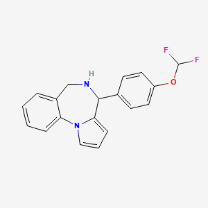 molecular formula C19H16F2N2O B11094620 4-[4-(difluoromethoxy)phenyl]-5,6-dihydro-4H-pyrrolo[1,2-a][1,4]benzodiazepine 