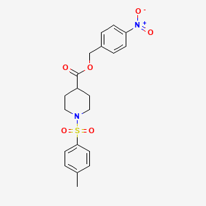 molecular formula C20H22N2O6S B11094680 4-Nitrobenzyl 1-[(4-methylphenyl)sulfonyl]piperidine-4-carboxylate CAS No. 5799-49-5