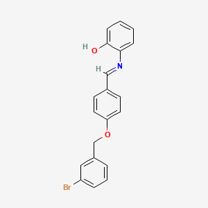 2-{[(E)-{4-[(3-bromobenzyl)oxy]phenyl}methylidene]amino}phenol