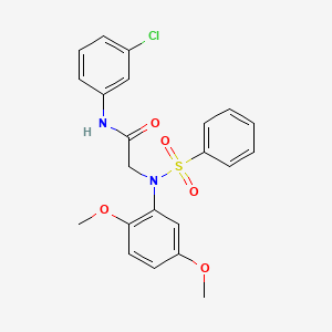 N-(3-Chlorophenyl)-2-[2,5-dimethoxy(phenylsulfonyl)anilino]acetamide