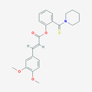 2-(piperidin-1-ylcarbonothioyl)phenyl (2E)-3-(3,4-dimethoxyphenyl)prop-2-enoate