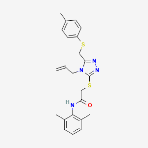 2-[(4-allyl-5-{[(4-methylphenyl)sulfanyl]methyl}-4H-1,2,4-triazol-3-yl)sulfanyl]-N-(2,6-dimethylphenyl)acetamide