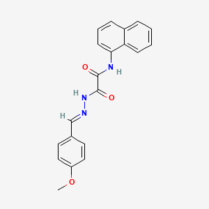 2-[(2E)-2-(4-methoxybenzylidene)hydrazino]-N-(1-naphthyl)-2-oxoacetamide