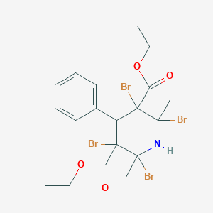 molecular formula C19H23Br4NO4 B11094847 Diethyl 2,3,5,6-tetrabromo-2,6-dimethyl-4-phenylpiperidine-3,5-dicarboxylate 